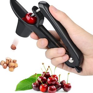 Cherry Pitter, Heavy-Duty Olive and Cherry Pitters Corer Tool with Space Saving Lock Design, Cherries Stoner Seed Remover Tool