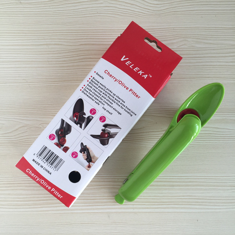 Cherry Pitter, Heavy-Duty Olive and Cherry Pitters Corer Tool with Space Saving Lock Design, Cherries Stoner Seed Remover Tool