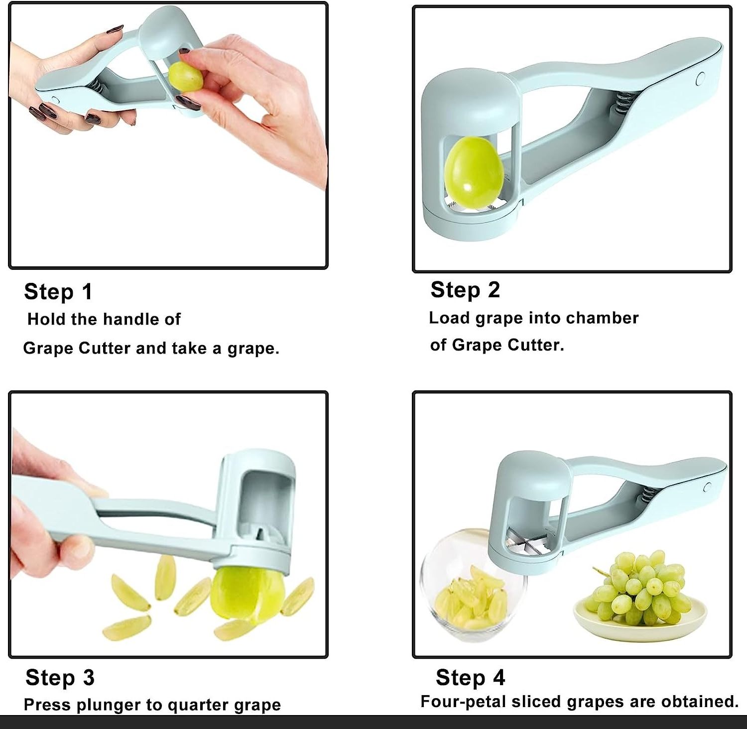 Grape Cutter Grape Slicer for Toddlers Baby, Grape Cherry Tomato Strawberry Quarter Slicer tool