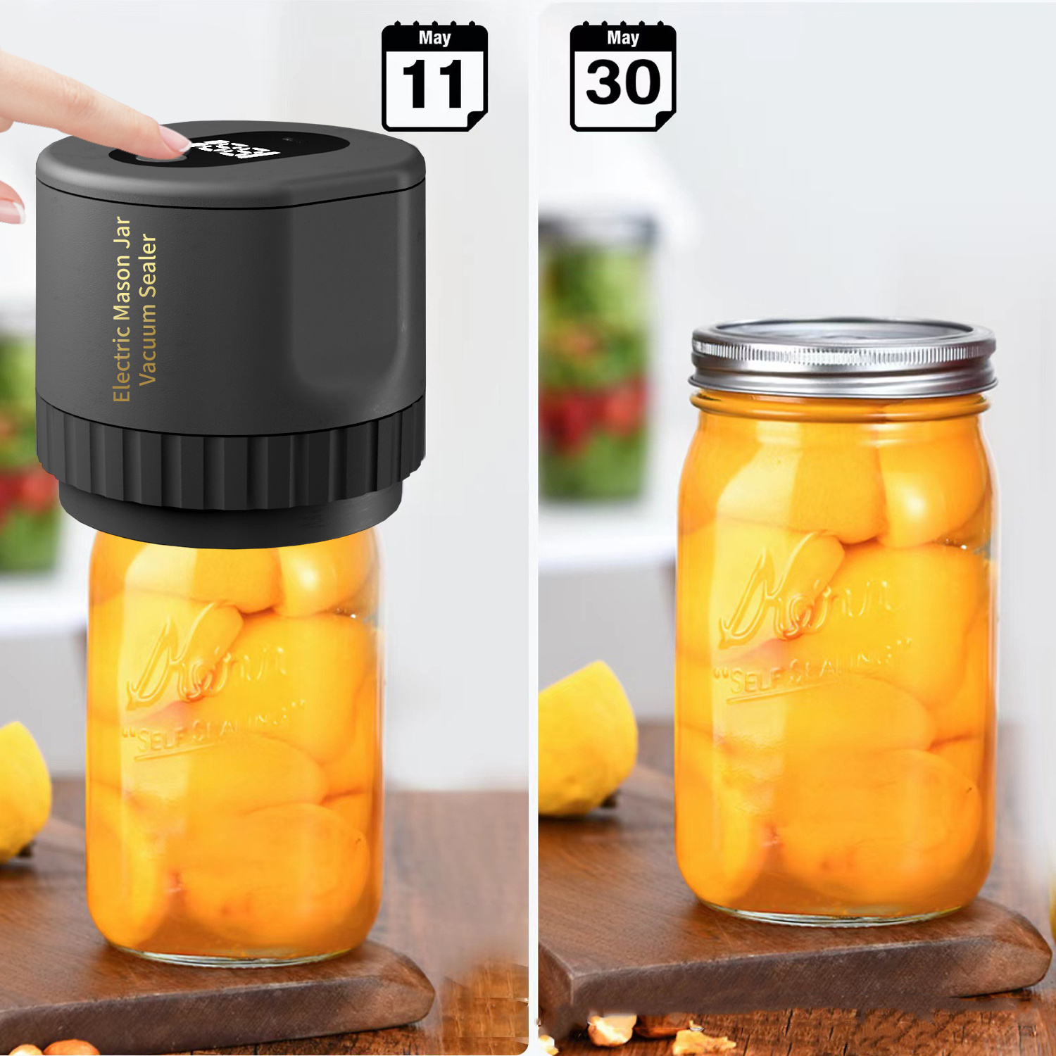 Electric Mason Jar Vacuum Machine Canning Sealer Tool for Food Storage, Easy Operate Wireless Vacuum Sealer For Mason Jar Bottle