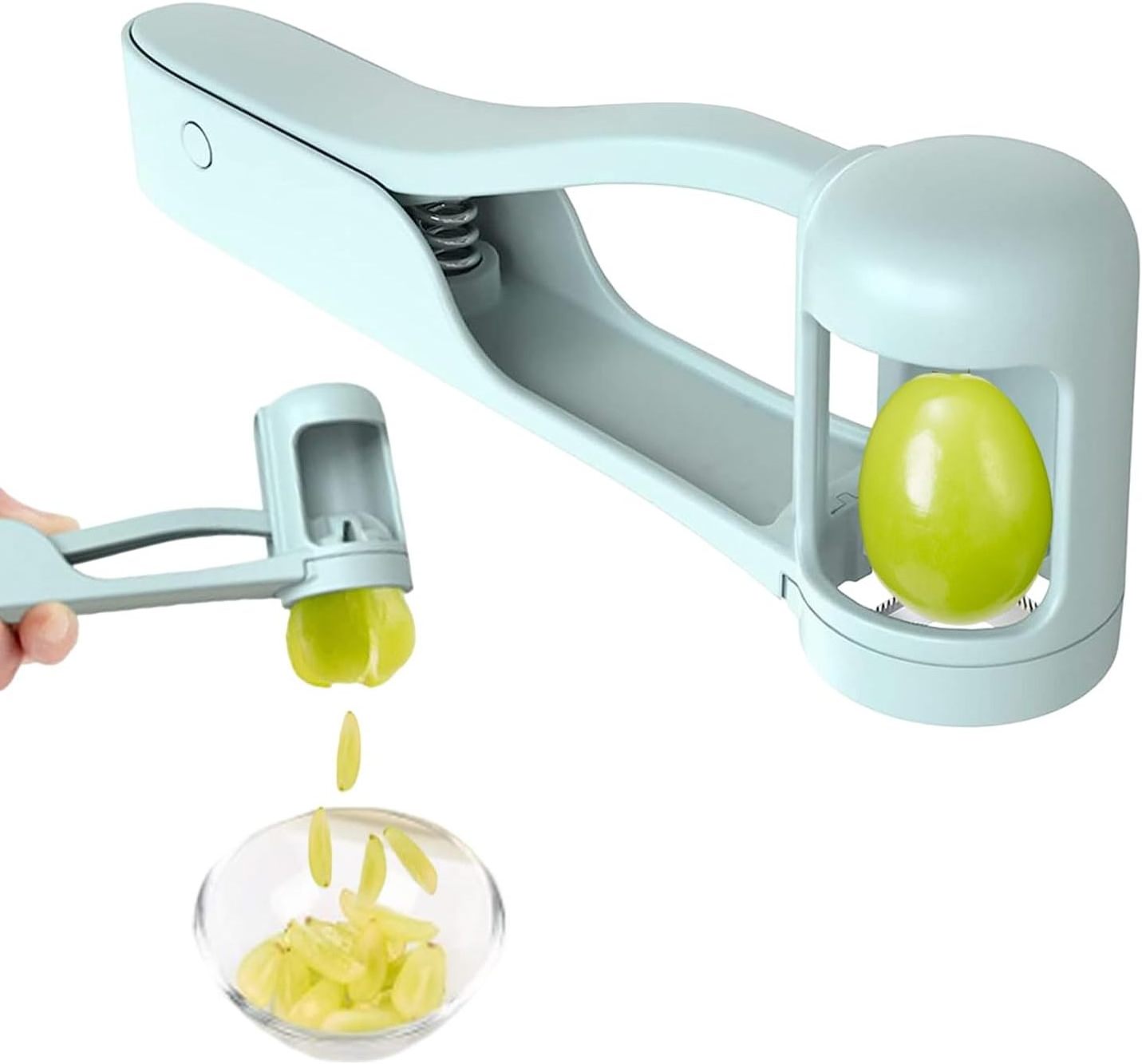 Fruit Cutters with Stainless Steel Blades, Grape Cutter for Baby Supplement, Daily Fruit and Veggie Divider