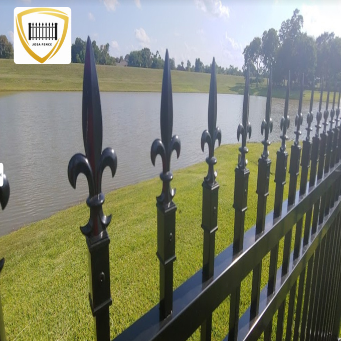 Hot Sale Waterproof  steel fence 6 ft  fancy china stainless steel fence  steel outdoor fence panel