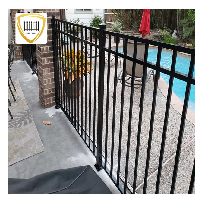 6ft/7ft/8ft wrought iron fence with spear top flat brazil wrought iron fence antique wrought iron fencing