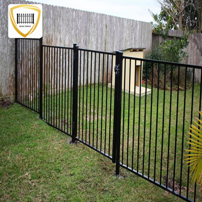 Hot sale black aluminum fence channels black fence panels outdoor black plastic barrier fence