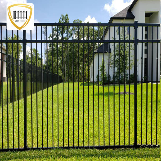 Hot sale black aluminum fence channels black fence panels outdoor black plastic barrier fence