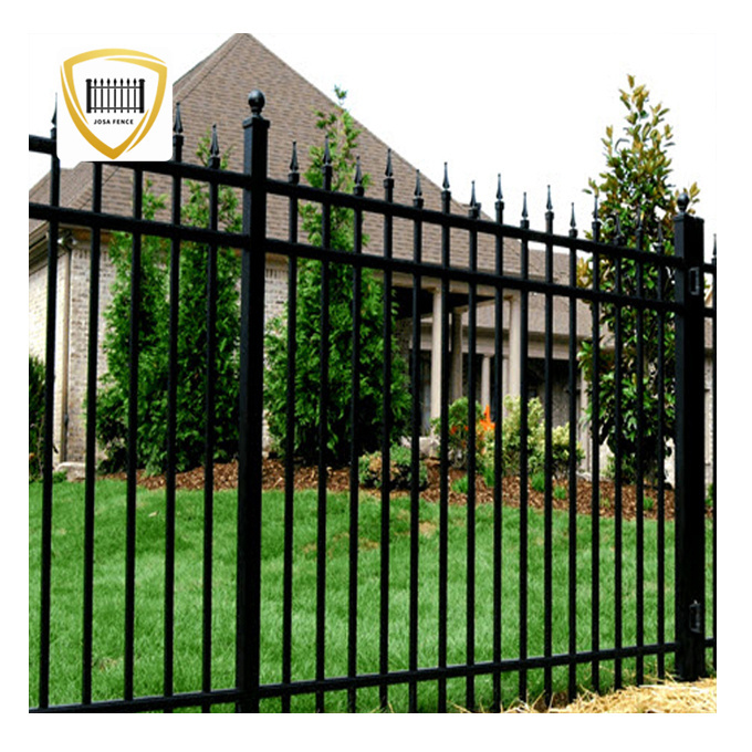 6ft/7ft/8ft wrought iron fence with spear top flat brazil wrought iron fence antique wrought iron fencing