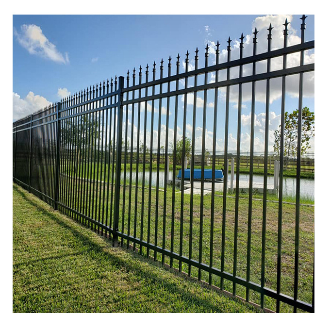 6ft/7ft/8ft wrought iron fence with spear top flat brazil wrought iron fence antique wrought iron fencing