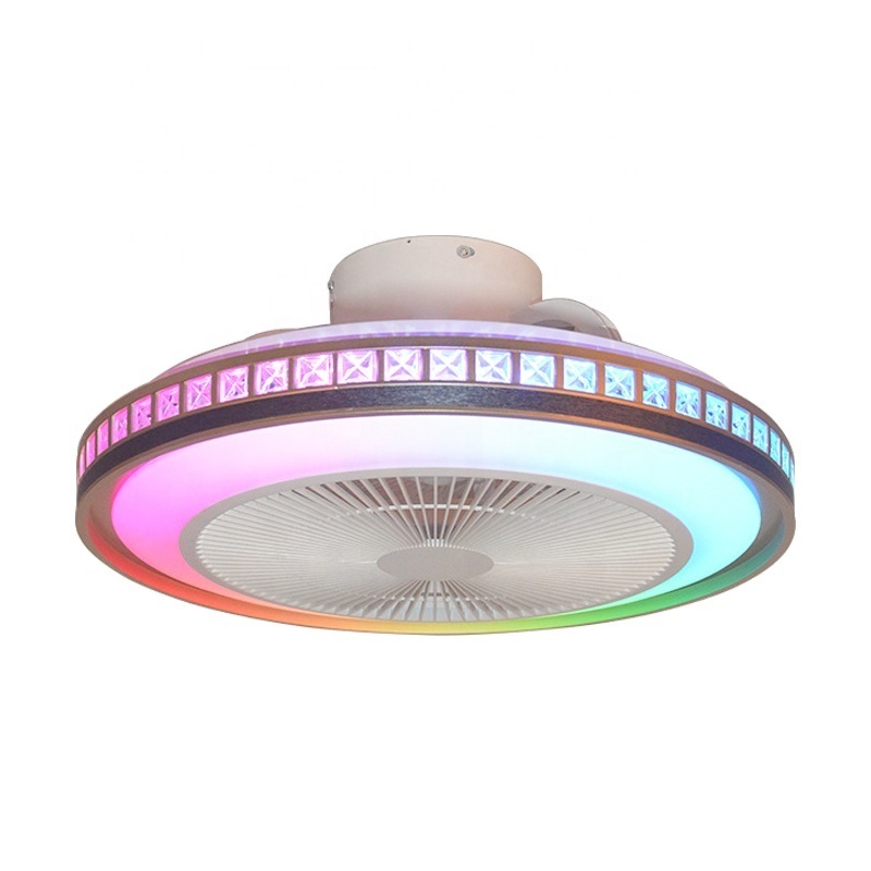 RGB Colorful Ceiling Fan Light Intelligent Control Music Speaker Bedroom Atmosphere Fan Light