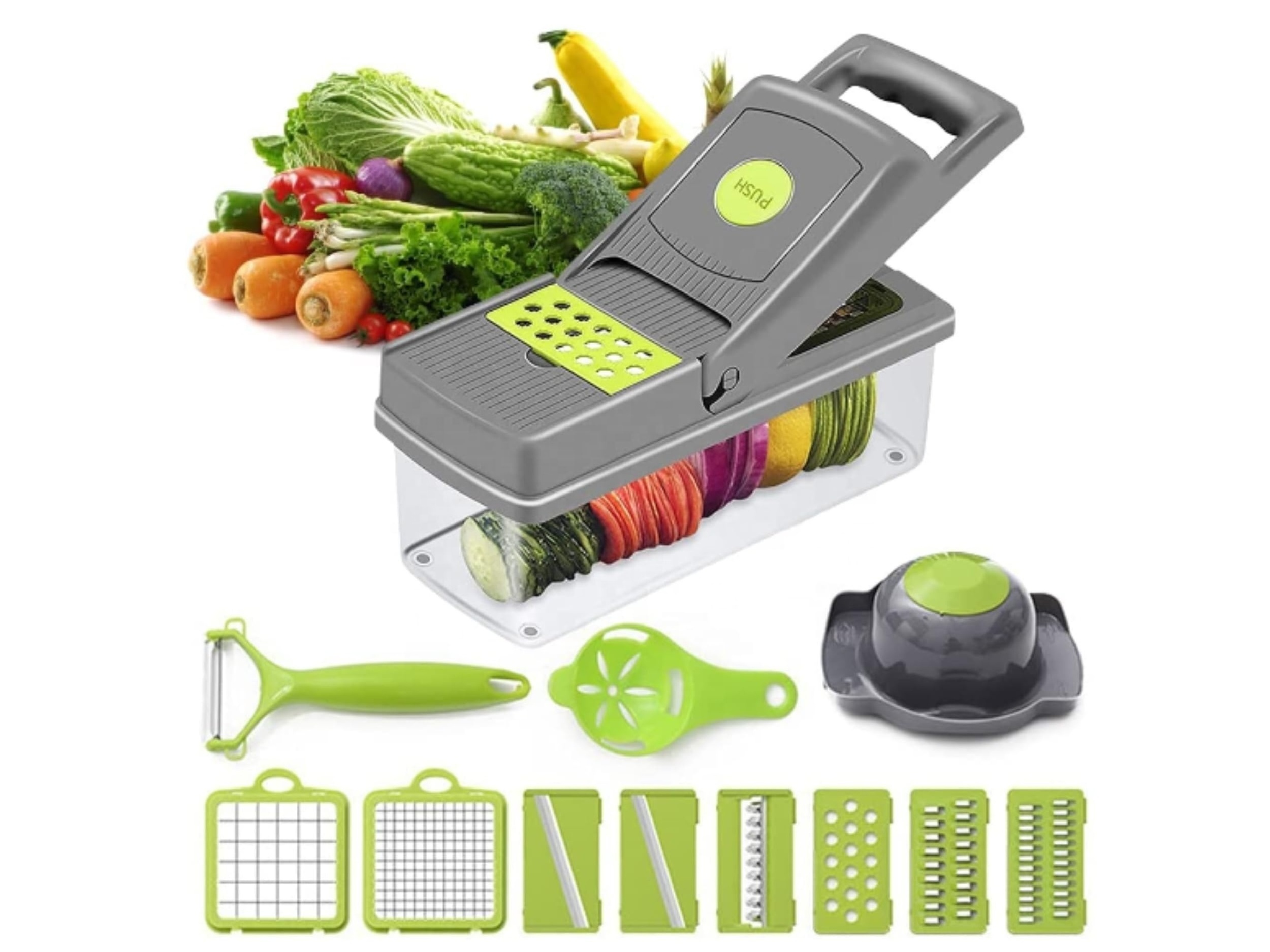 Multifunctional Vegetable Cutter Slicer Fruit Peeler Grater Kitchen Accessories Basket Vegetable Slicer