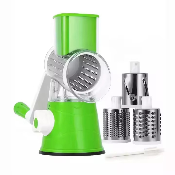 Stainless Steel Vegetable Tools Grater Manual Potato Cutter Slicer With Adjustable Blades Round Vegetable Chopper