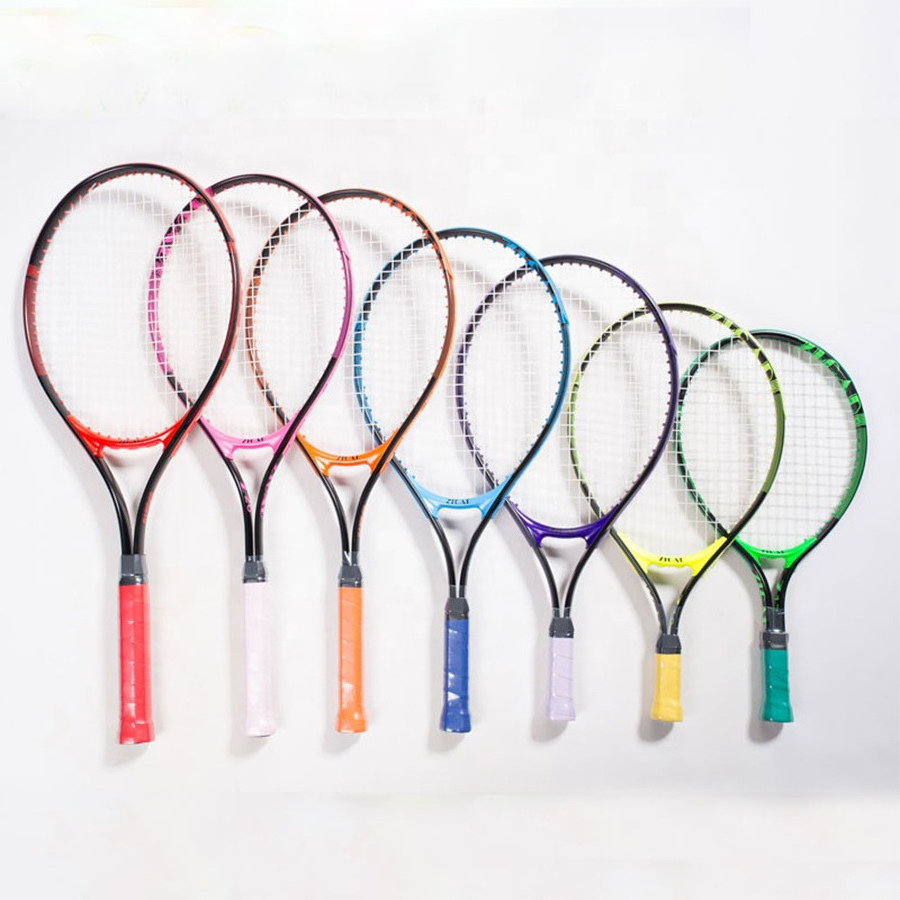 Hot Selling Men and Women Tennis Rackets 27 Inch Aluminum Alloy Custom Logo Mini Tennis Racquet Racket for Out Door Sports