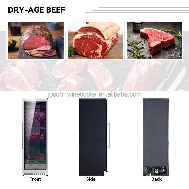 Josoo Wholesale Custom Commercial Dry Age Meat Cabinet Compressor Meat Steak Fridge Meat Dry Aging