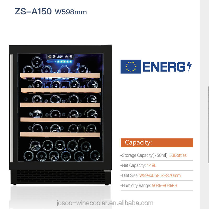 Custom Mini Wine Refrigerators for Sale Josoo OEM Smart Cooler with Unique Design, 2 Zones Wine Fridge