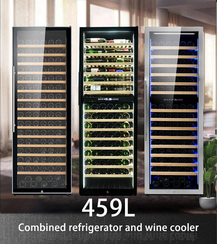 120V Wine Fridge Frigo Vino 459L Red Refrigerator 200 Bottles Compressor Wine Cooler