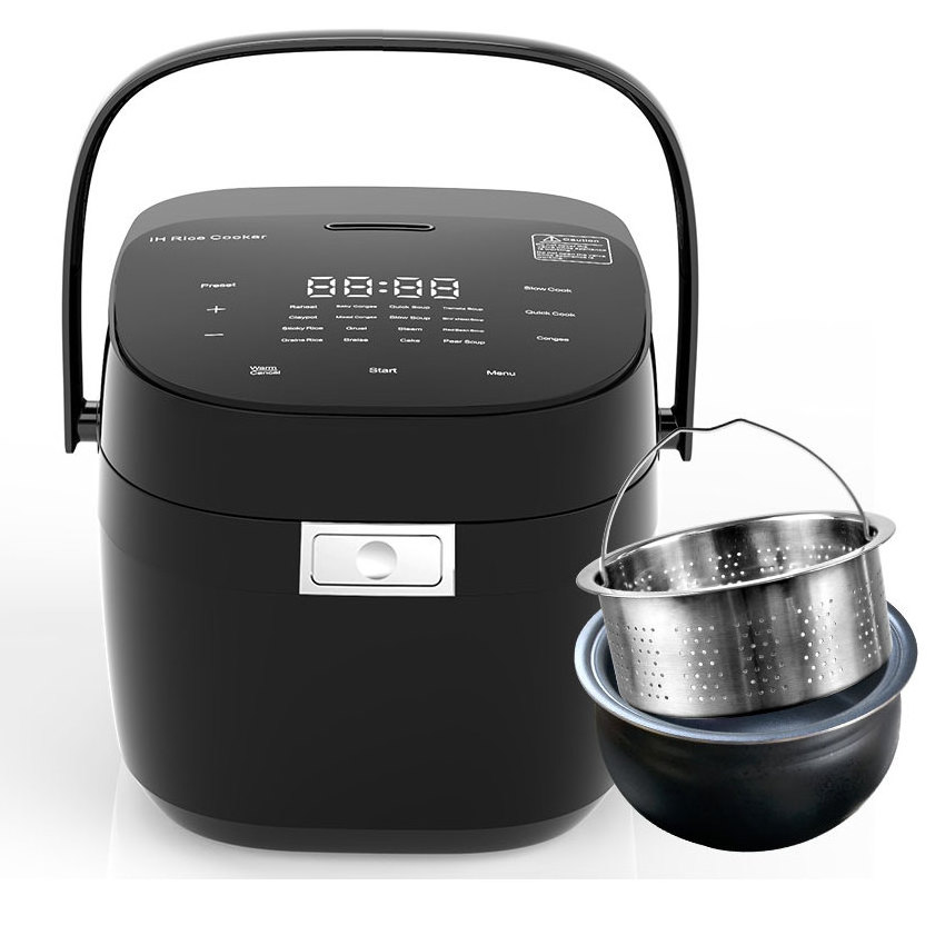 Ih Induction Mini Drum Rice Cooker Small Size Electric Rice Cooker 3L With Stainless Steel Steamer Basket