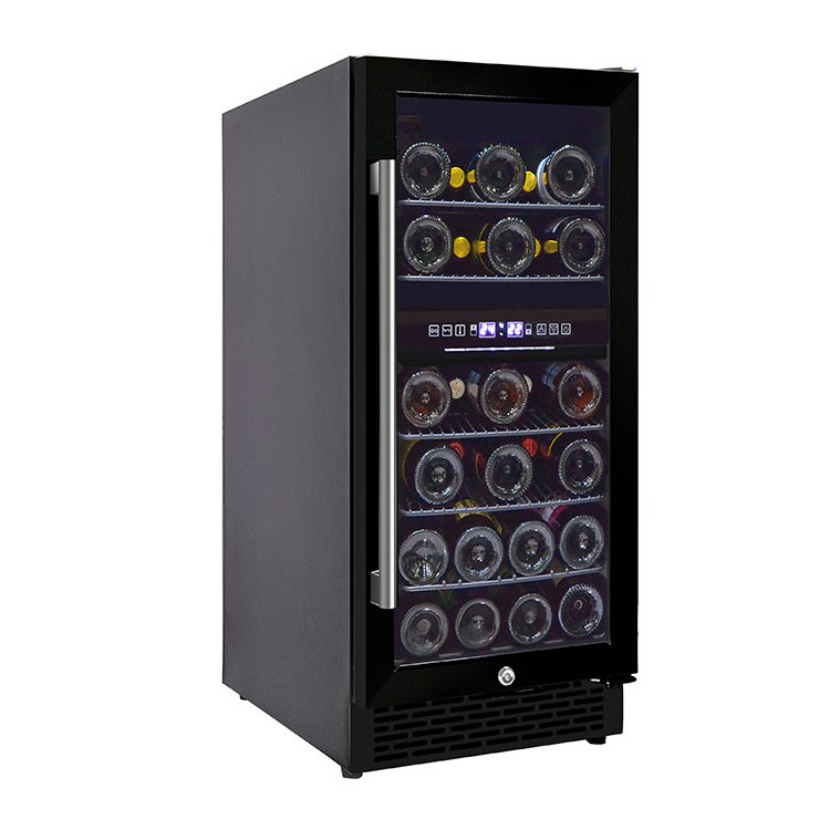 Wholesale Cave A Vin Small Steel Beer Fridges Wine Cooler Compressor Refrigerator Mini Wine Cellar for Wine And Beverage Coolers