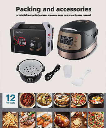 kitchen appliances home 900W 5L smart multi function electric rice cooker 6 cup 10 non-stick cookers 4L