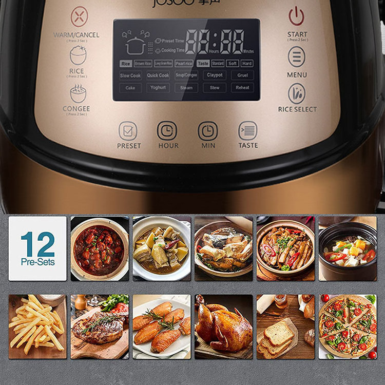 Italian Home Big Capacity Desugar Rice Cooker 304 3L 4L 5L 6L Press Rice Cooker Black And Gold Electric Rice Cooker