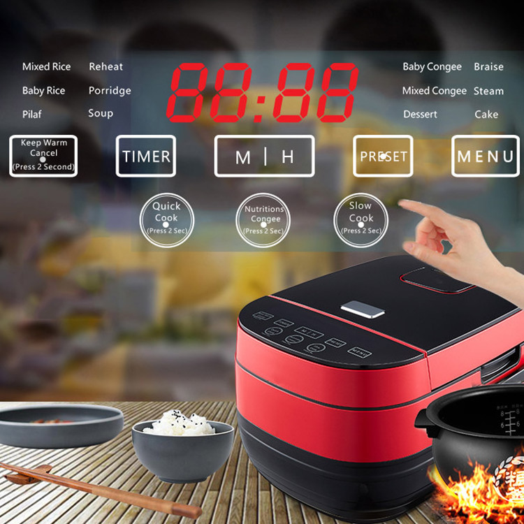 New Model National Induction Multicooker Auto Lift Up Digital Rice Cooker 5l Handle Electric Hot Pot Cooker White Rice Pots