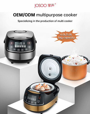 Josoo brand kitchen appliance stainless steel electric steam cooker food steam rice cooker mini