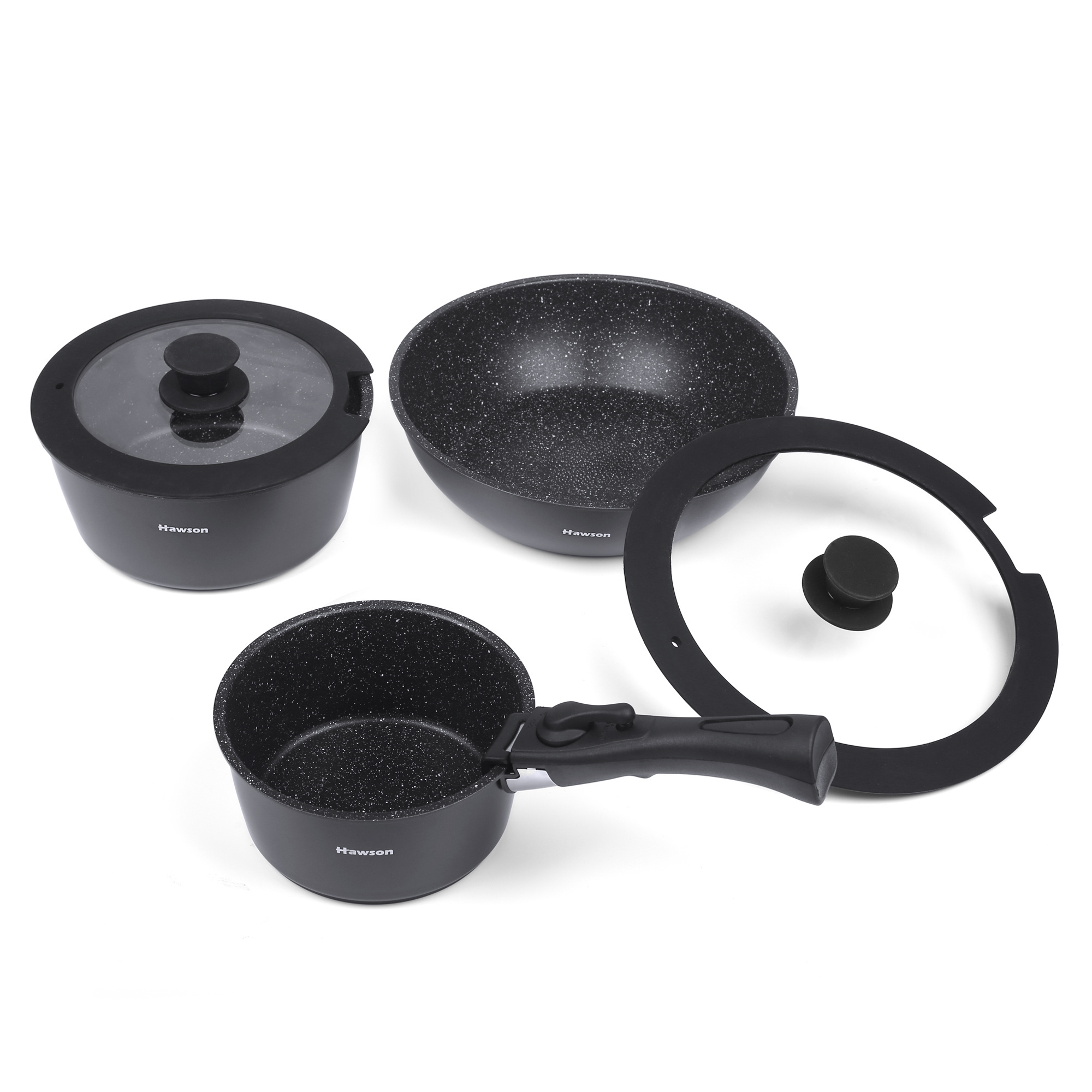 Kitchenware Induction Cookware Non Stick Forged Aluminum Cooking Cookware Sets with Detachable Pan Handle Frying pan