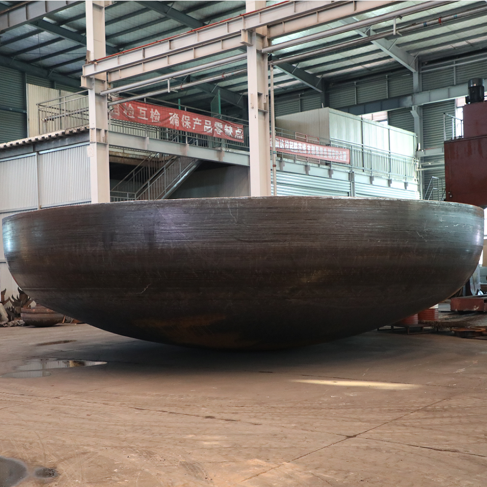 Manufacturer sells large carbon steel stainless steel dished elliptical conical hemispherical pressure vessel head end caps