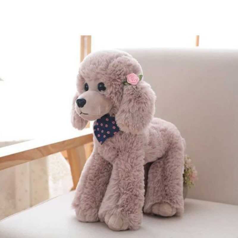 Custom Rabbit hair Cartoon Dog Colorful Soft Dog Stuffed Small Dog Plush Pillow Toy for Kids