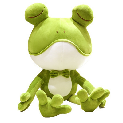 Wholesale Frog Soft Toy Plush Frog Green Toy Stuffed Animal Doll Kawaii Soft Frog Toy Animal Cartoon Green Big Pillow Kids Gift