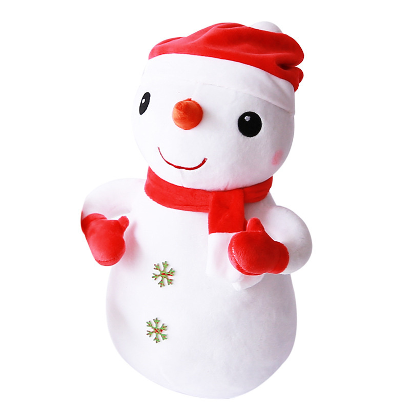 Stuffed Funny Anime Soft Snowman Dancing And Singing Sing&dancing Hot Selling Christmas Plush Toy