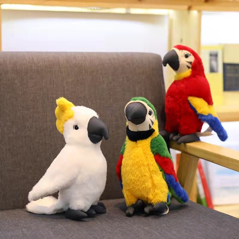 Speaking Voice Recorder Children Educational Electronic Simulation Animals Plush Soft Parrot Repeat Talking Toy