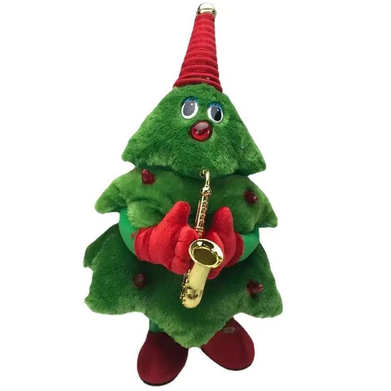 Wholesale design Christmas electric stuffed toy Christmas tree will sing and dance Christmas tree party electric toy