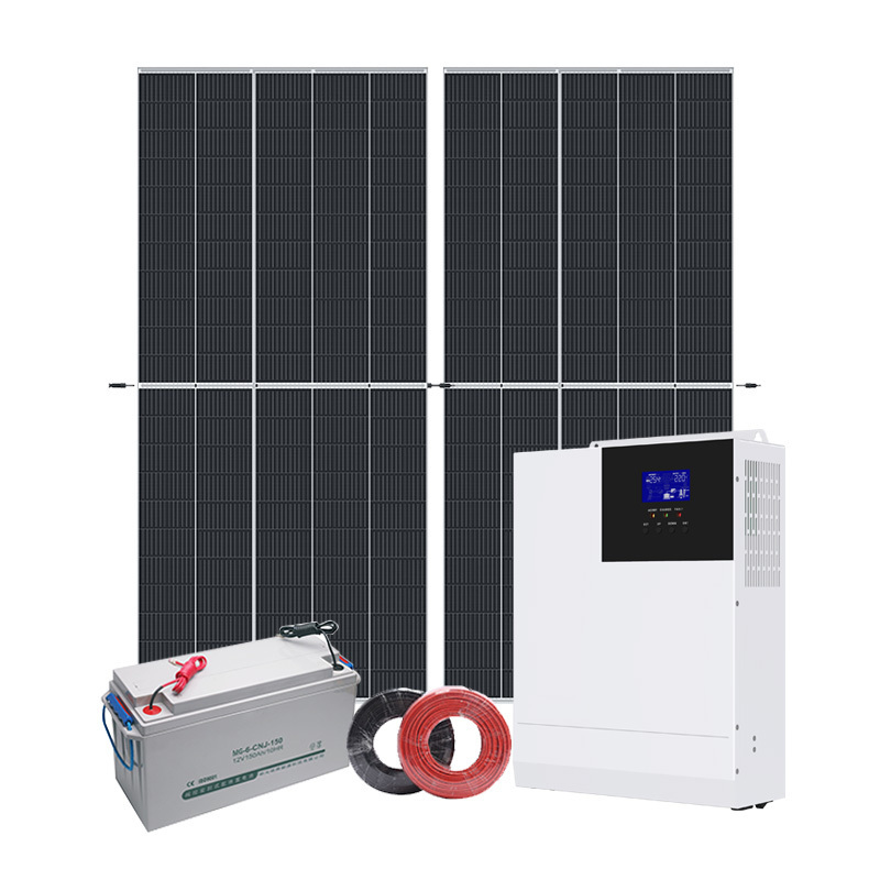 hybrid solar energy system solar panels with battery and inverter