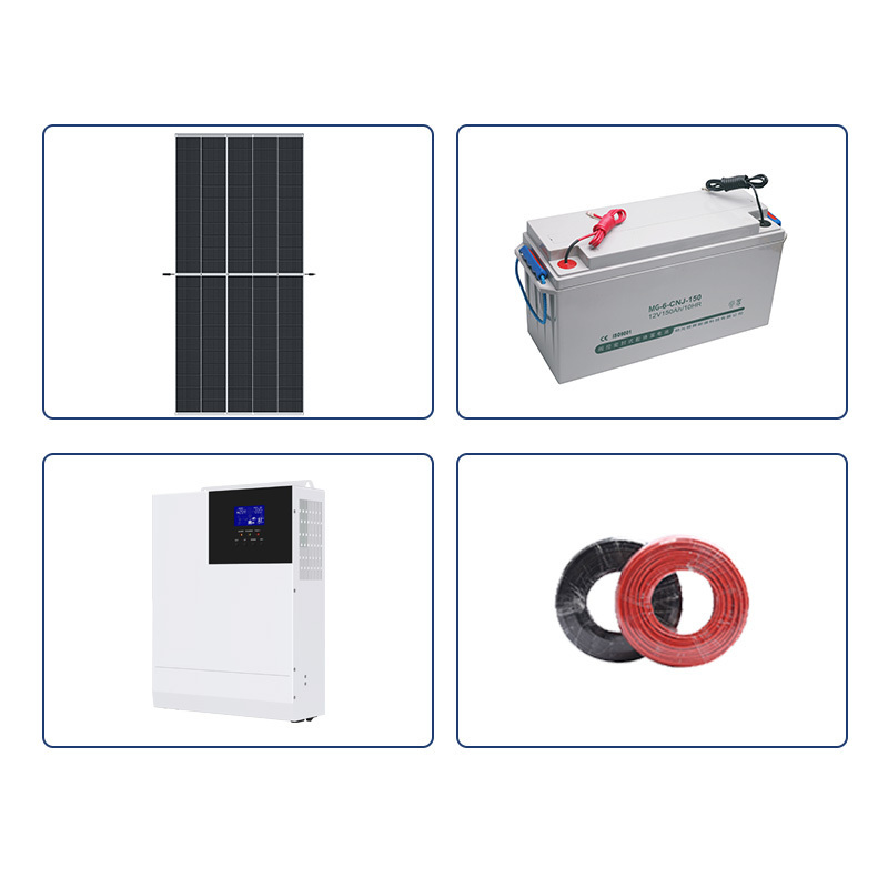 hybrid solar energy system solar panels with battery and inverter