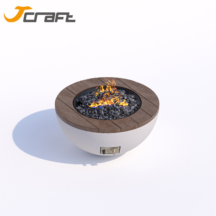 Modern outdoor Garden portable concrete gas fire pit Fireplace Heating large fire pit