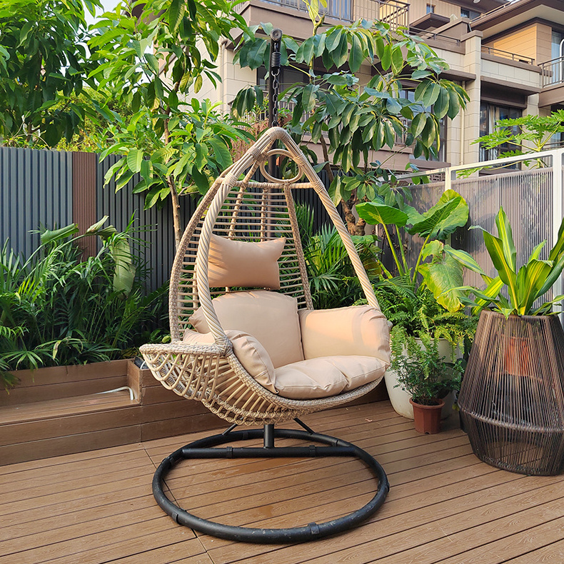 Hot selling rattan Nordic basket chair indoor balcony hanging chair household swing rattan egg chair