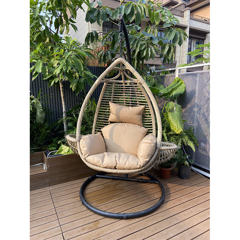 Hot selling rattan Nordic basket chair indoor balcony hanging chair household swing rattan egg chair