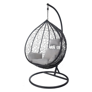 Single Seater Patio Outdoor Garden Swing Hanging Swing Chair With Metal Frame