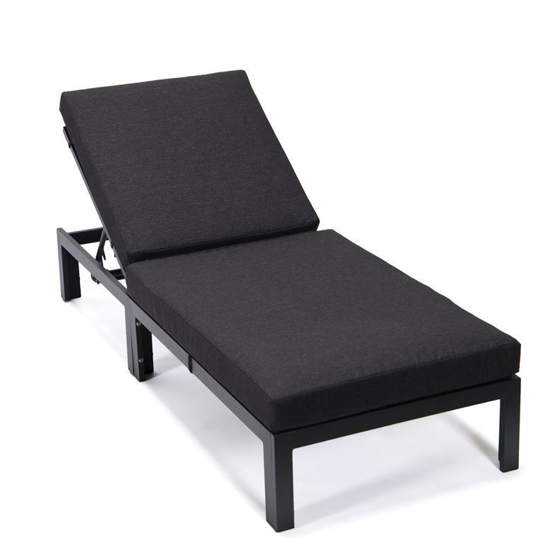 Outdoor lounge Gray frame chair Sun lounge chair Garden pool lounge chair