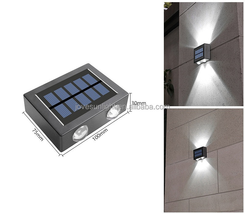 high bright Induction Solar Wall Light Outdoor Decorative Wall, Cordless Waterproof LED Lantern, Suitable for Deck