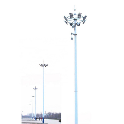 China Qualified Factory 30M hot dip Galvanized 15m 20m 25m 40m Transmission Tower High Solar Mast Lighting Poles