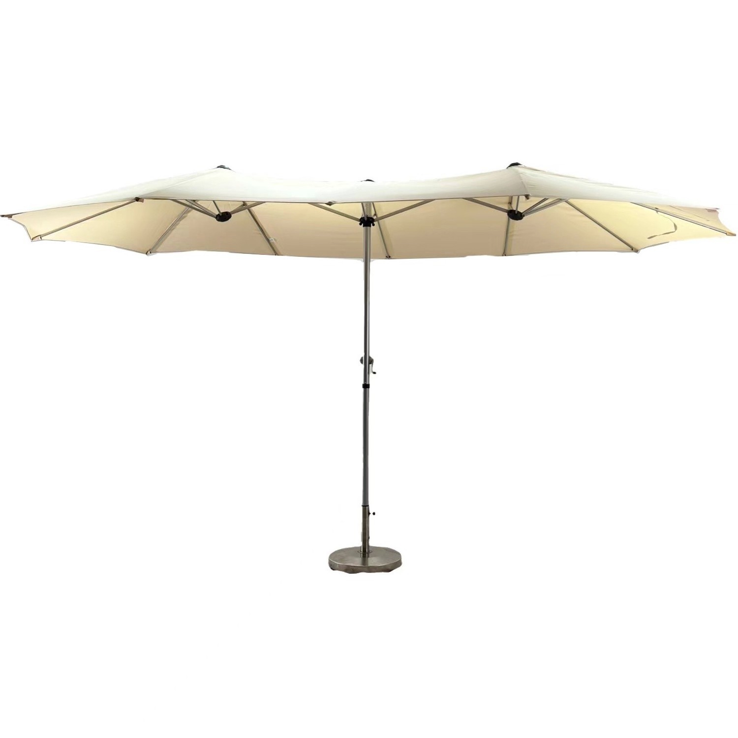 4.5*2.7 180g Polyester+pa Coating Garden Patio Outdoor Umbrella Double-sided Aluminum Table Umbrella With Crank