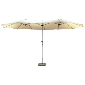 4.5*2.7 180g Polyester+pa Coating Garden Patio Outdoor Umbrella Double-sided Aluminum Table Umbrella With Crank