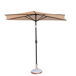 Sun Shade Outdoor Half Round Patio Parasol Garden Bistro Wall Balcony Umbrella Half round umbrella