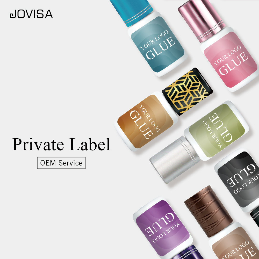 JOVISA lash glue latex free eyelash glue private label long lasting 30%70%RH whole humidity eyelash extension glue