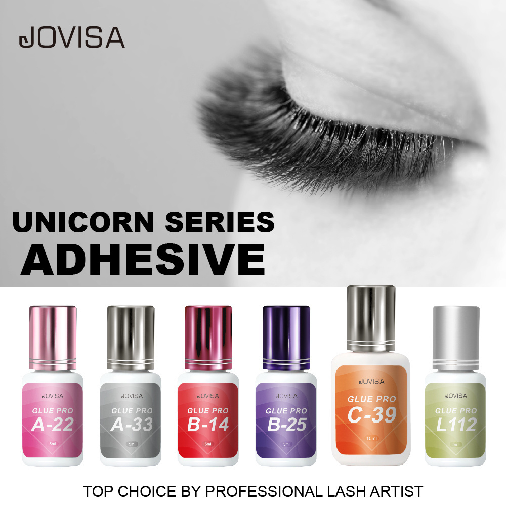 JOVISA Private label fast drying eyelash extension glue for top selling Eyelash glue adhesive own logo lash glue