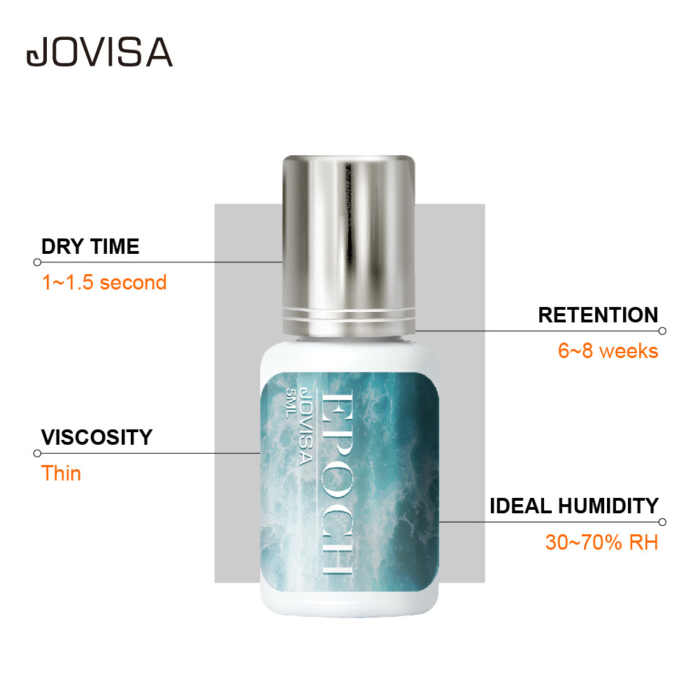 JOVISA EPOCH top selling eyelash glue 1-1.5sec waterproof own logo latex free lash glue