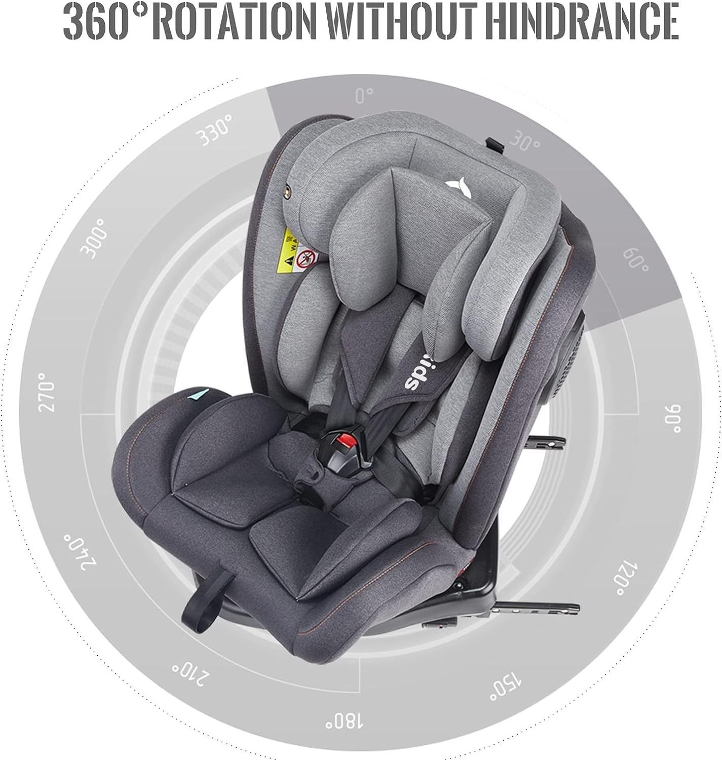 Jovikids 360 degree rotate portable child kids infant baby car seats 0-12 years car safety seats