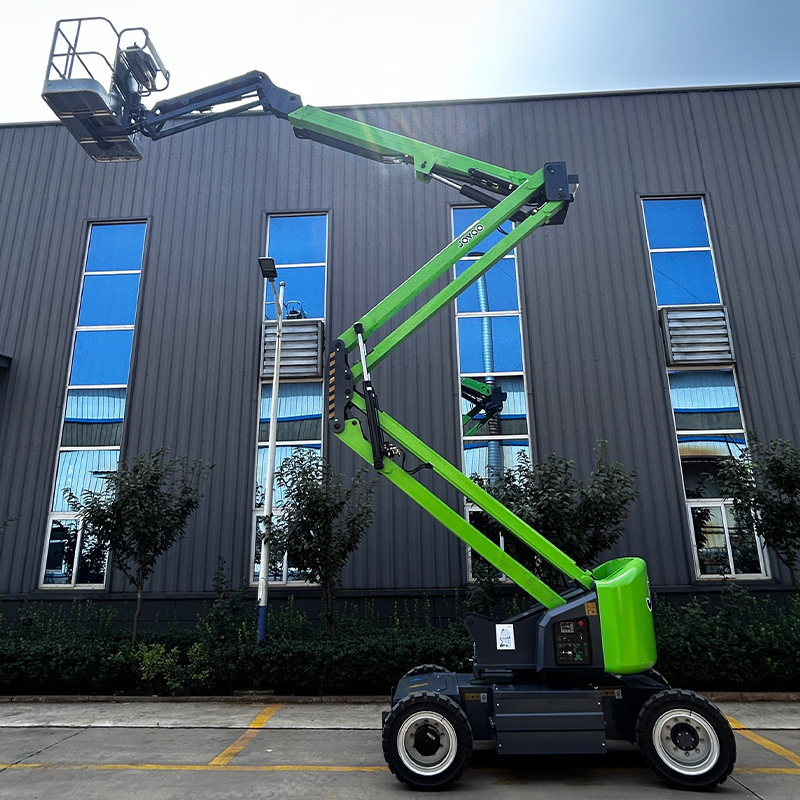 JOVOO sky lift hydraulic towable trailed hydraulic boom lift towable cherry picker for sale