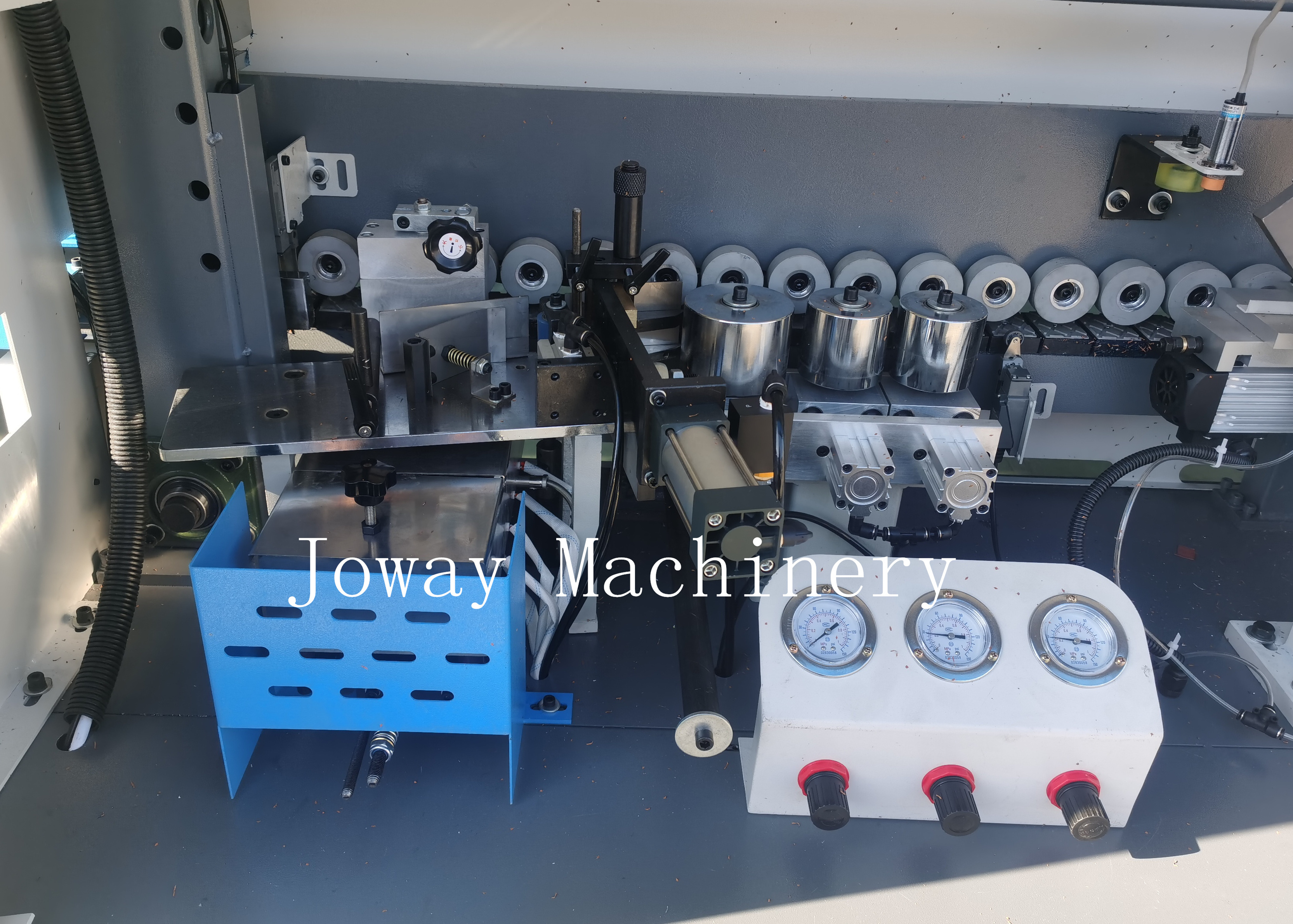 auto 4 functions woodworking edgebander machine mdf pvc panels wood working end cutting trimming edge banding machines