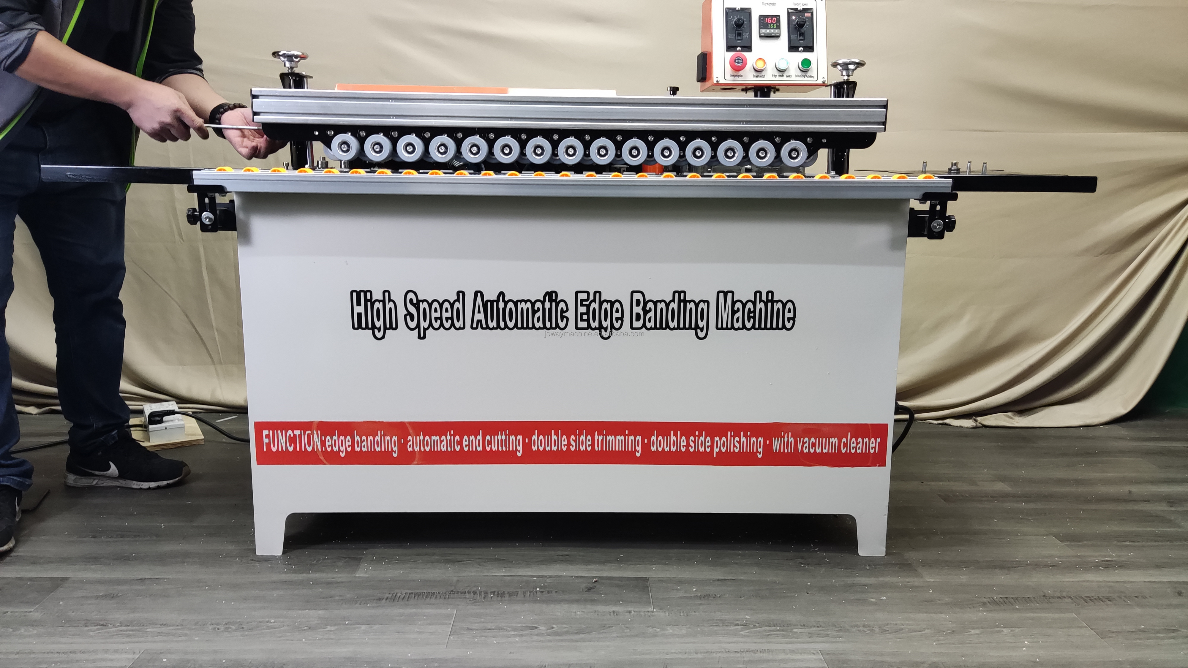 high speed automatic bander cabinet edge banding machine with gluing trimming cutting polishing all in one woodworking machinery